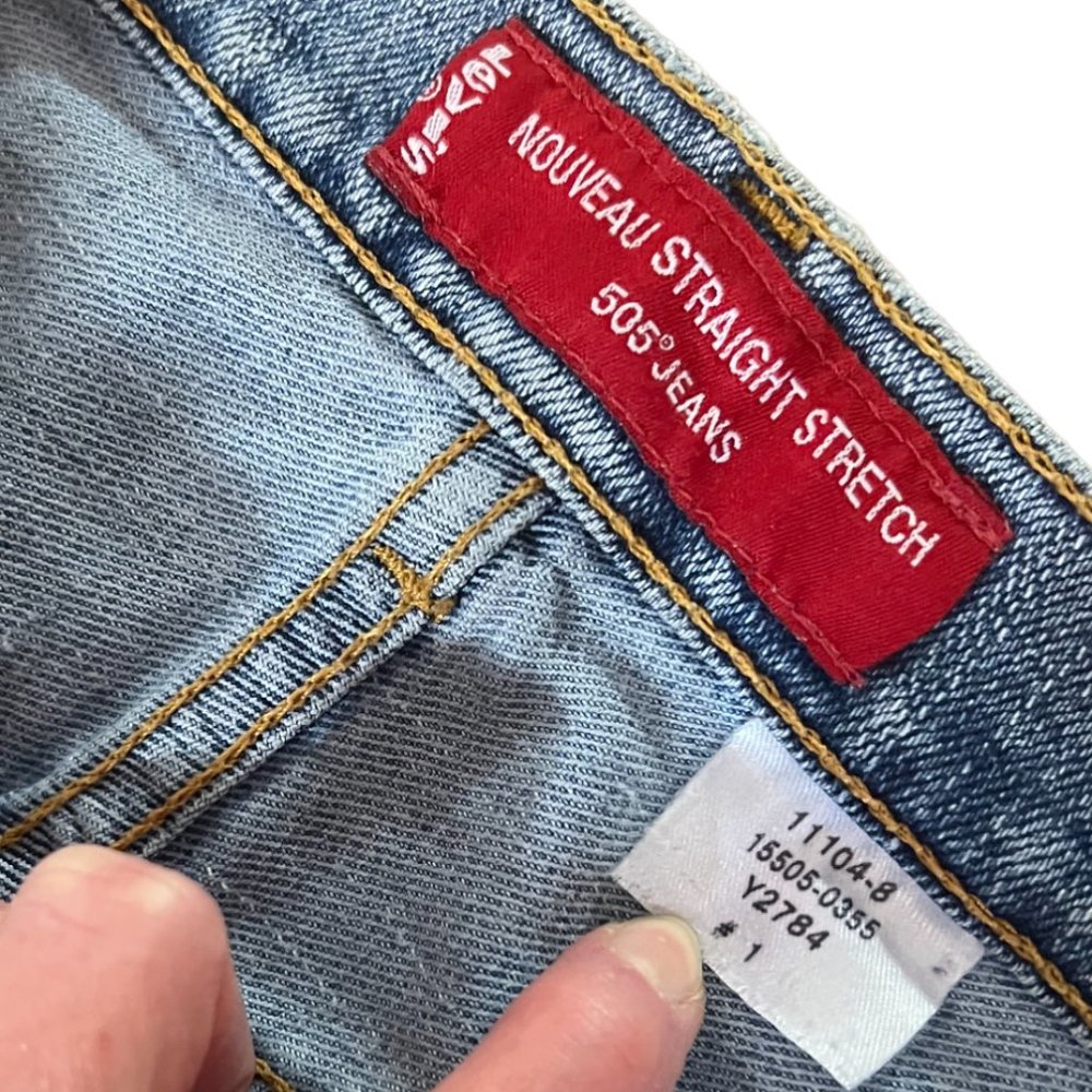 Vintage Women's Levi's Nouveau Low Rise Straight Stretch 505 Jeans, Size 4 Mis S - Picture 5 of 10